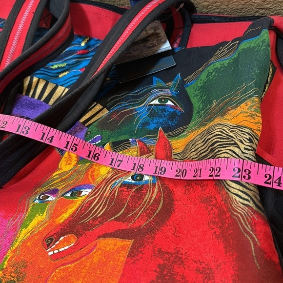 Laurel Burch Wild Horses of Fire Medium Tote Bag - Picture 6 of 10